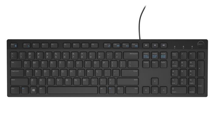 DELL klávesnice KB216/ multimediální/ španělská/ USB/ drátová/ černá