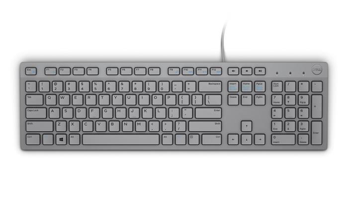 DELL klávesnice KB216/ multimediální/ US/ mezinárodní/ USB/ drátová/ šedá