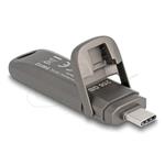 Delock 256GB USB-C flash disk, USB 3.2, 1980 MB/s čtení, kovové pouzdro