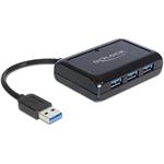 Delock 3-portový USB 3.0 Hub  + 1x Gigabit LAN