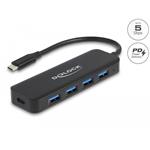 Delock 4-portový USB 3.0 hub, Power Delivery 85W, USB-C