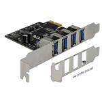 Delock 4-portový USB 3.0 řadič, LP, PCIe-x1 2.0