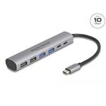 Delock 6 portový rozbočovač USB se 4 x zásuvkami USB Typu-A a se 2 x zásuvkami USB Type-C™