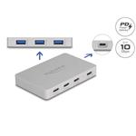 Delock 7 portový USB Hub, 4x USB-C + 3x USB-A, PowerDelivery 82W