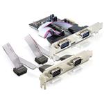 Delock 89178, řadič 4x sériový port RS232, PCIe