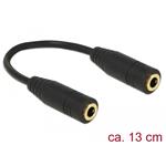 Delock Adaptér Audio Stereo Jack 3,5 mm 4 pin female > female 13 cm