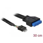 DeLock adaptér USB 3.0 19-pin samice na USB 2.0 8-pin samec