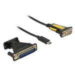 Delock Adaptér USB-C -> RS-232 + Adaptér DB25, Prolific PL2303