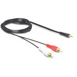 Delock Audio Kabel 3,5 mm stereo jack samec > 2 x RCA samec 1,5 m