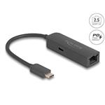 Delock externí 2.5Gbit síťový adaptér, USB-C, PowerDelivery 100W