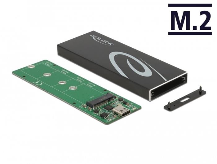 Delock externí box pro M.2 SSD (SATA), USB-C