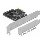 Delock interní 2-portový SATA III řadič, PCIe, low profile