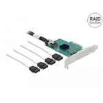 Delock interní SATA III řadič, RAID 0/1/10, 4x SATA (SFF-8087 ), LP, PCIe