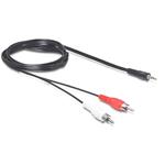 Delock kabel Audio DC jack 3.5 mm samec > 2 x Cinch samec 10 m