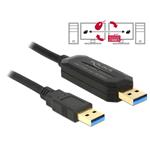 Delock kabel Data Link + KM Switch USB 3.0 Typ A samec > USB 3.0 Typ A samec 1.5 m 