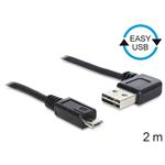 Delock kabel EASY-USB 2.0-A samec pravoúhlý > USB 2.0 micro-B samec 2 m