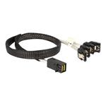 Delock Kabel Mini SAS HD x 4 SFF 8643 samec > 4 x SATA 7 Pin samice 0.5 m