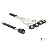 Delock Kabel Mini SAS HD x 4 SFF 8643 samec > 4 x SATA 7 Pin samice 1m