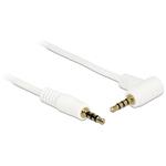 Delock kabel Stereo Jack 3.5 mm 4 pin samec > samec úhlový 3 m bílý