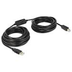 Delock Kabel USB 2.0 typ A samec > USB 2.0 typ B samec 20 m