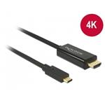 Delock Kabel USB-C > HDMI samec (DP Alt Mód) 4K 30 Hz 1 m černý