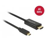 Delock Kabel USB-C > HDMI samec (DP Alt Mód) 4K 60 Hz 1 m černý