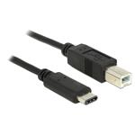 Delock kabel USB Typ-C™ 2.0 samec > USB 2.0 typ B samec 1 m černý 