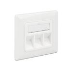 Delock Keystone Wall Outlet 3 Port compact