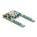 Delock Mini PCIe I/O 1 x USB 2.0 Typ-A samice full size / half size
