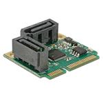 Delock Mini PCIe I/O PCIe half size 2 x SATA 6 Gb/s