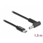 Delock Nabíjecí kabel pro laptop, ze zástrčky rozhraní USB Type-C™ na zástrčku HP 4,5 x 3,0 mm