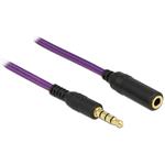Delock prodlužovací kabel Audio Jack 3.5mm pro iPhone 4 pin 2 m fialový 