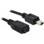 Delock prodlužovací Mini USB 2.0 kabel, mini B 5pin samec/samice, 1m