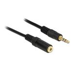 Delock Stereo Jack prodlužovací kabel 3.5 mm 3 pin samec > samice 2 m černý