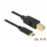 Delock USB 2.0 kabel USB-C na USB-B, 4m, černý