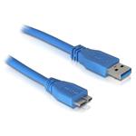 Delock USB 3.0 kabel, Typ A (M) -> Micro B (M), 2m, modrý