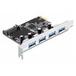 Delock USB 3.0 řadič, 4x USB 3.0, PCI Express x1