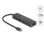 Delock USB 3.1 hub s 2.5Gbit ethernetem, PowerDelivery 85W