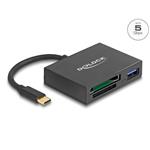 Delock USB-C čtečka paměťových karet XQD a SD + USB 3.0 port