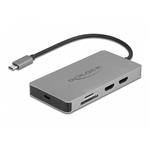 Delock USB-C dokovací stanice, duální HDMI MST / USB 3.2 / SD / LAN / PD 3.0