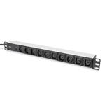 DIGITUS 19" PDU, 1U hliník, C14 -> 10x C13, 10A, jistič