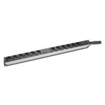 DIGITUS 19" PDU, 1U hliník, SCHUKO -> 12x CEE 7/4, přepěťová ochrana