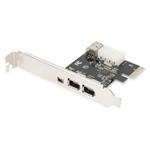 Digitus 3-portový FireWire řadič, IEEE 1394a, low profile, PCIe