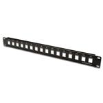 Digitus Blank Patch Panel, 16 port, nestíněný, 1U, černý