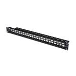 Digitus Blank Patch Panel, 24 port, stíněný, 1U, černý