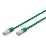 Digitus CAT 5e SF-UTP patch cable, Cu, PVC AWG 26/7, length 5 m, color green