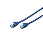 Digitus CAT 5e SF-UTP patch cable, PVC AWG 26/7, length 0.5 m, color blue