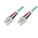 Digitus Fiber Optic Patch Cord, SC to SC Multimode 50/125 µ, Duplex Length 1m, Class OM3