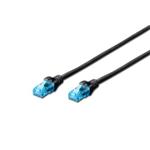 Digitus patch kabel UTP RJ45-RJ45 level CAT 5e 0.5m černá