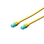Digitus patch kabel UTP RJ45-RJ45 level CAT 5e 0.5m žlutá